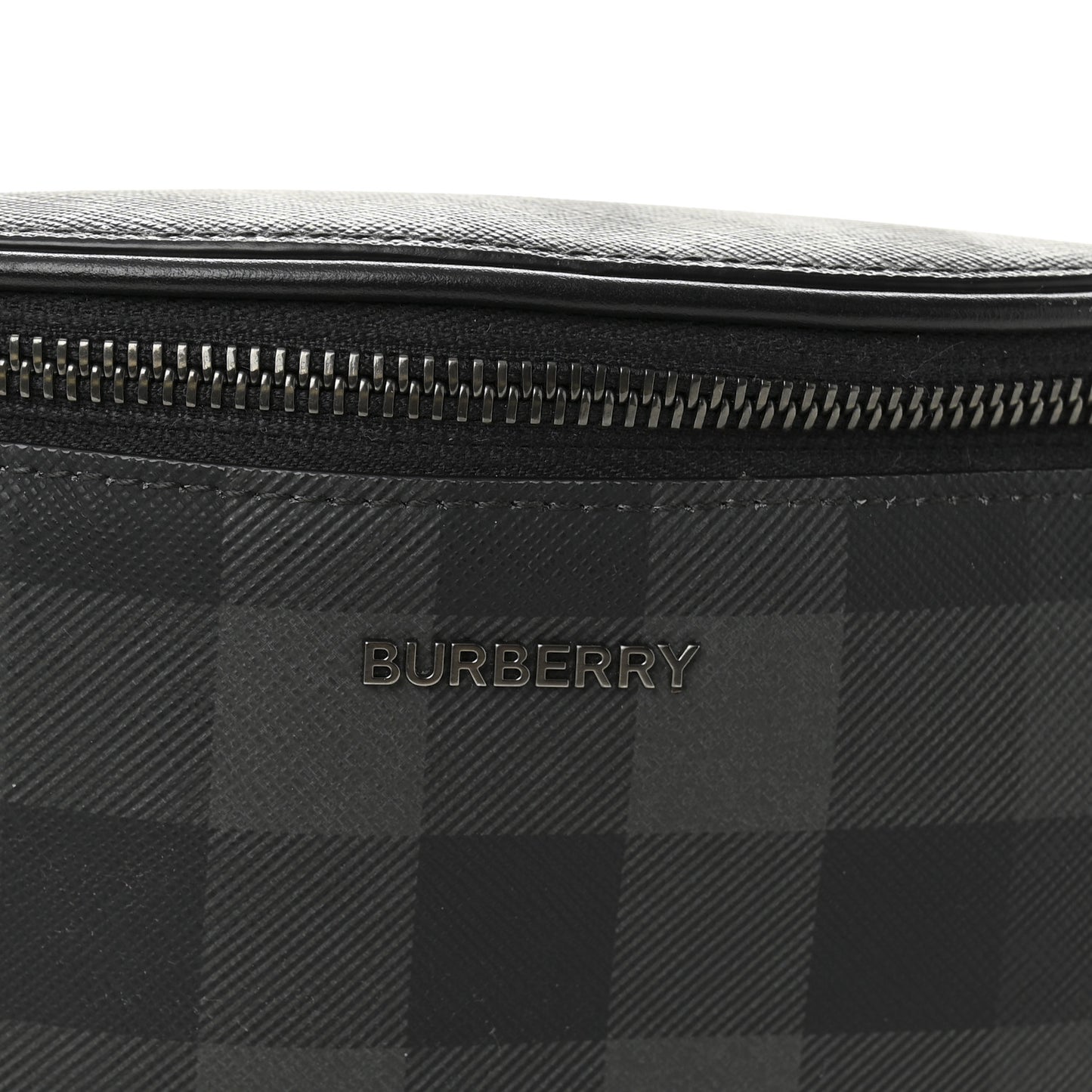 E-canvas Check Cason Bum Bag Charcoal