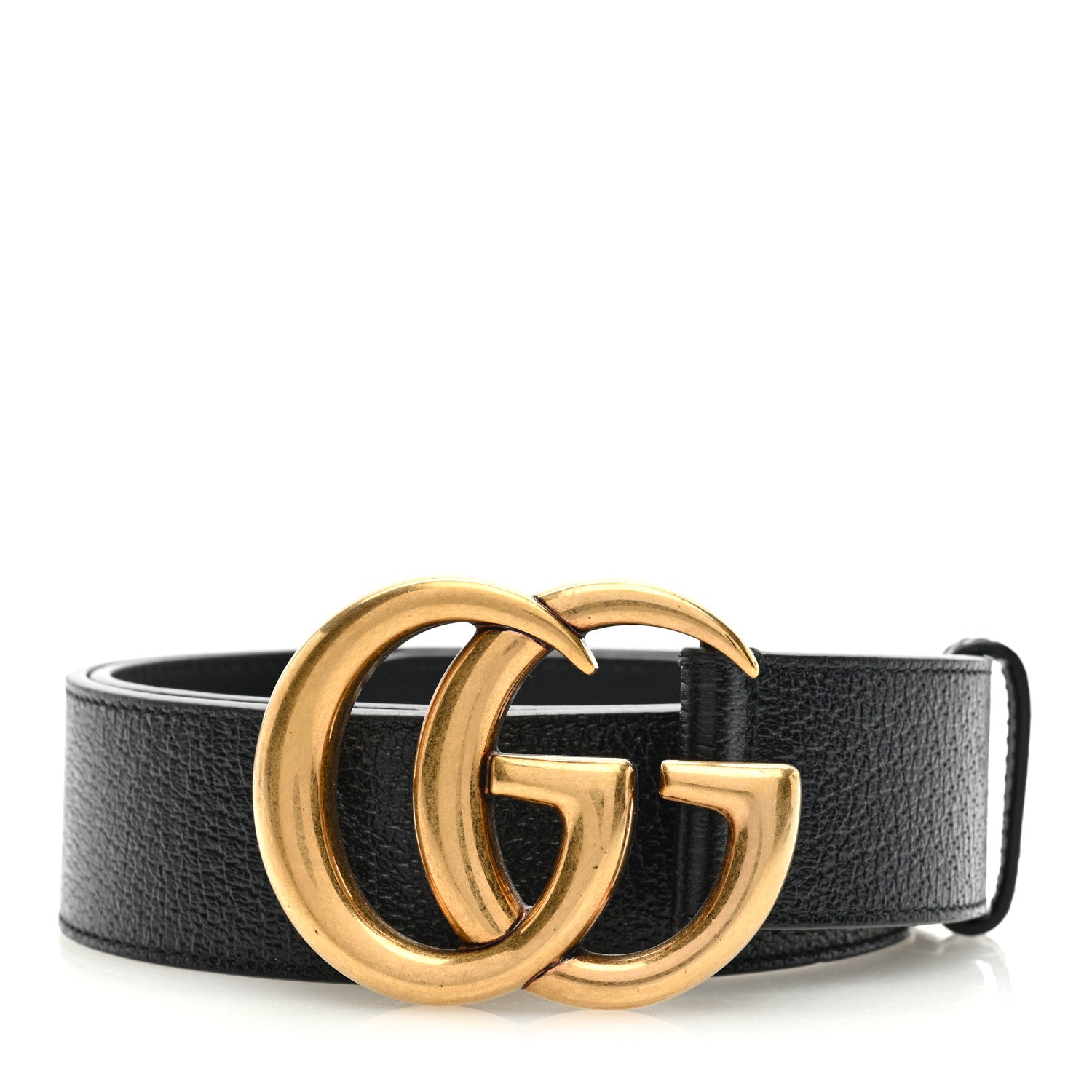 Gucci Textured Dollar Calfskin Double G 40mm Belt 85/34 Black 1 of 4
