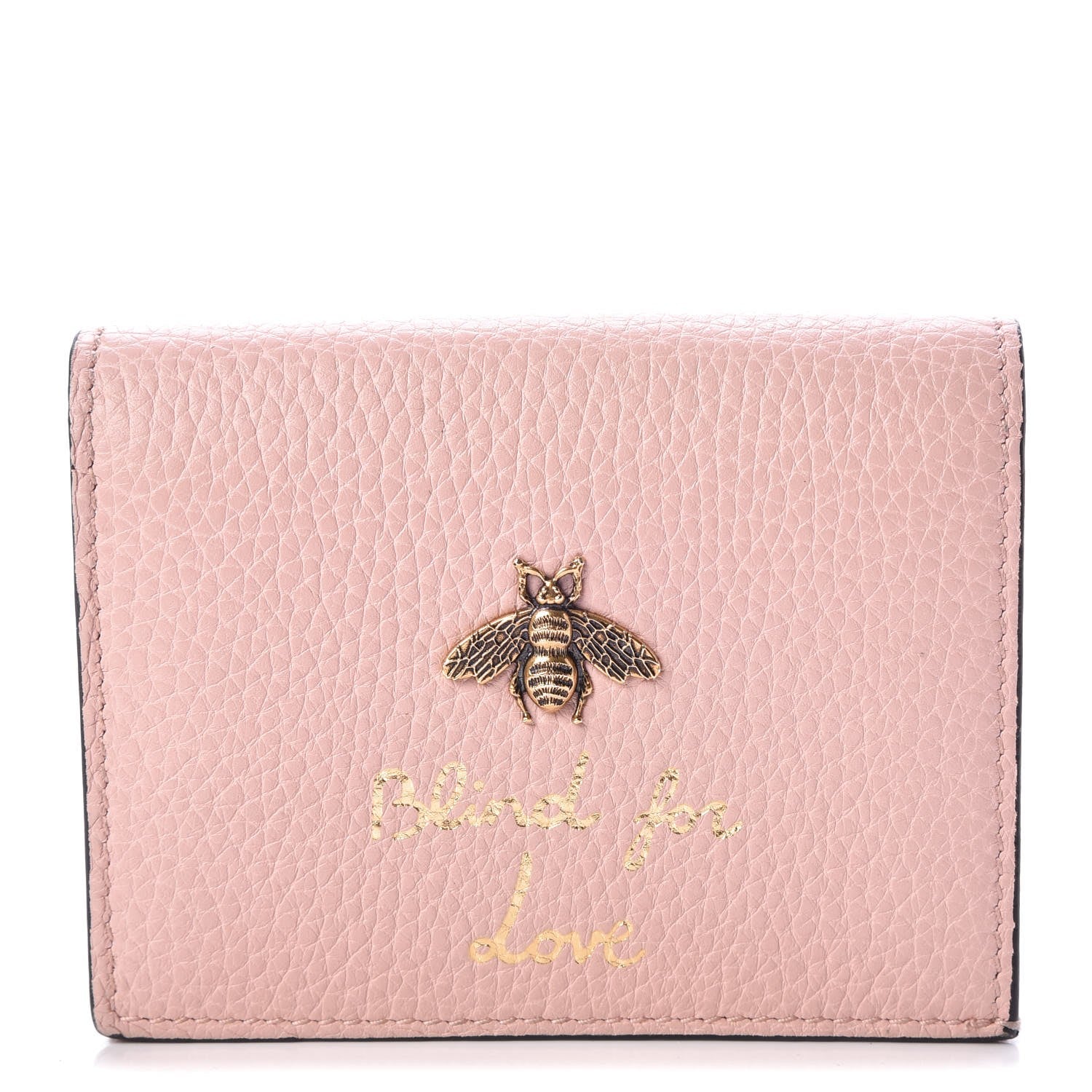 Gucci Cellarius Calfskin Blind for Love Animalier Card Case Perfect Pink 1 of 10