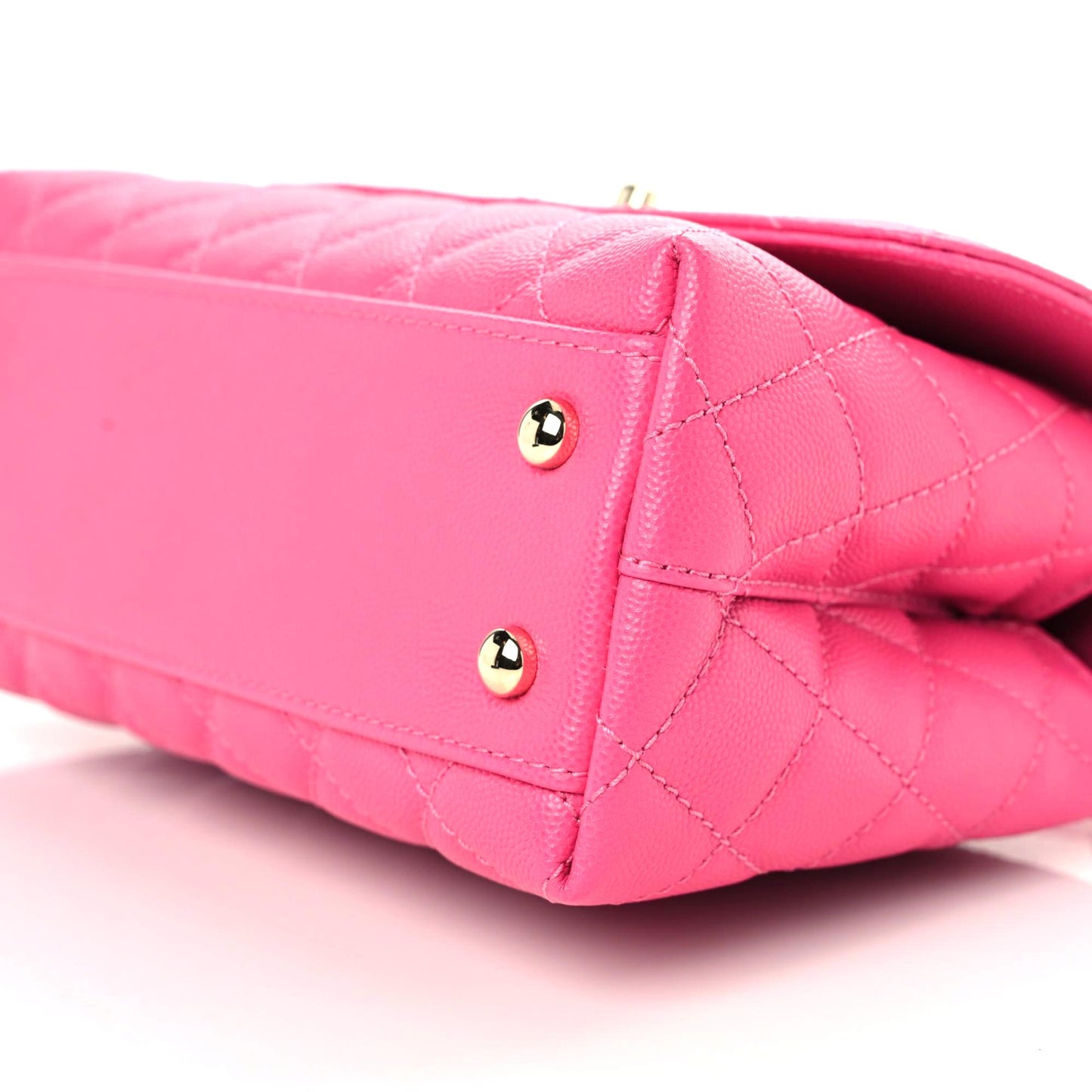 Caviar Quilted Mini Coco Handle Flap Rose