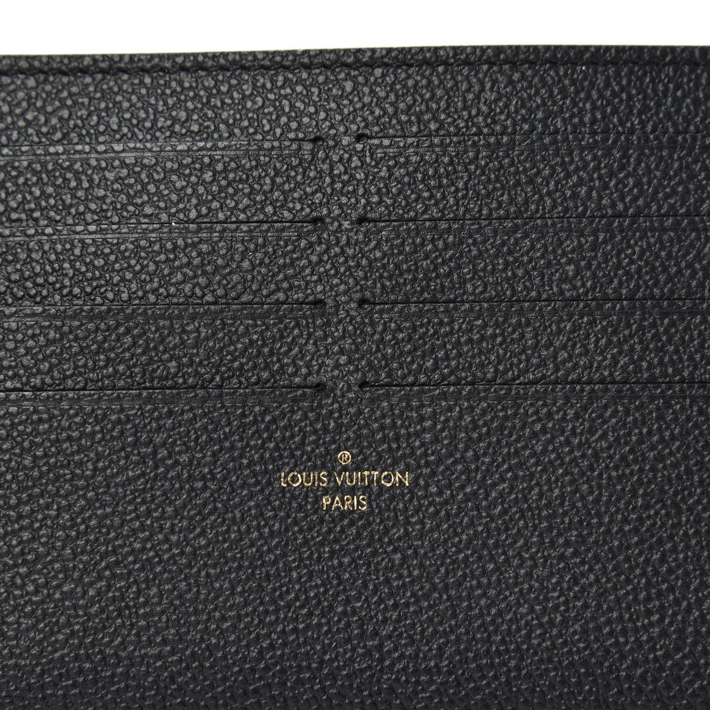 Calfskin Felicie Chain Wallet Card Holder Insert Black