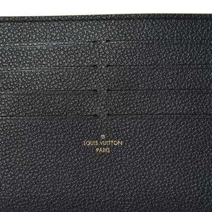 Louis Vuitton Calfskin Felicie Chain Wallet Card Holder Insert Black 5 of 6