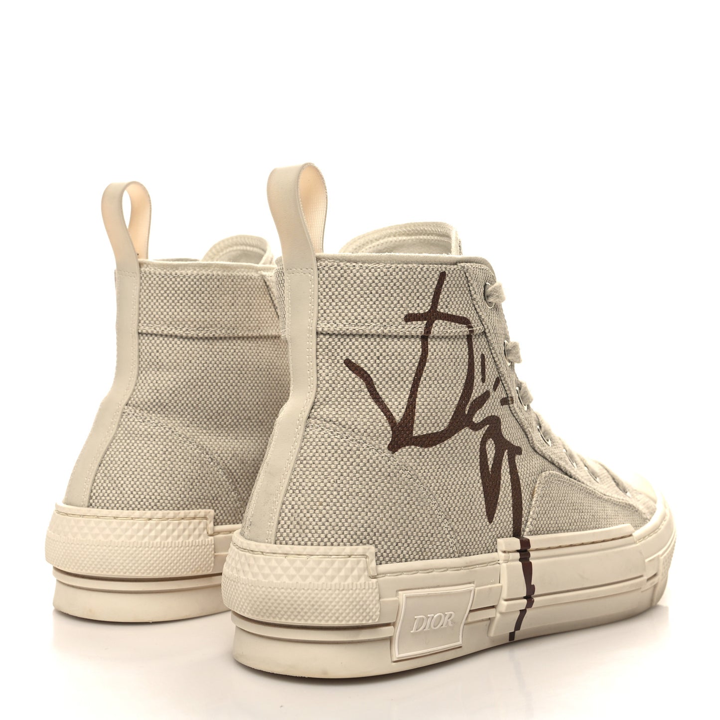 x CACTUS JACK Canvas Mens B23 High Top Sneakers 39 Cream Coffee