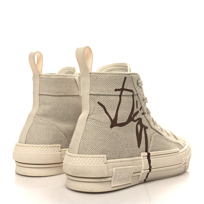 Christian Dior x CACTUS JACK Canvas Mens B23 High Top Sneakers 39 Cream Coffee 4 of 11