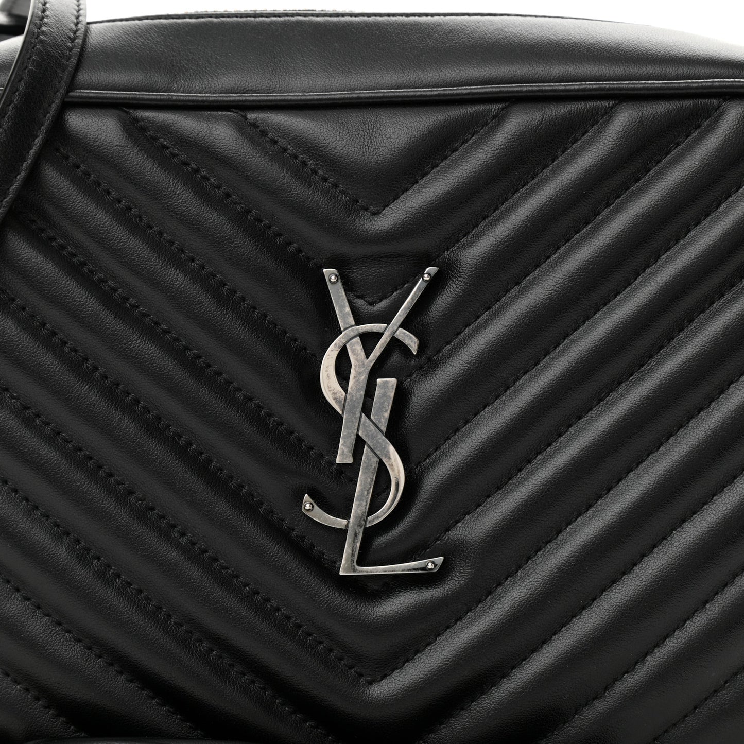 Calfskin Matelasse Monogram Lou Camera Bag Black
