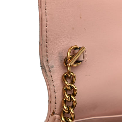 Gucci Calfskin Matelasse GG Marmont Chain Wallet Perfect Pink 17 of 20