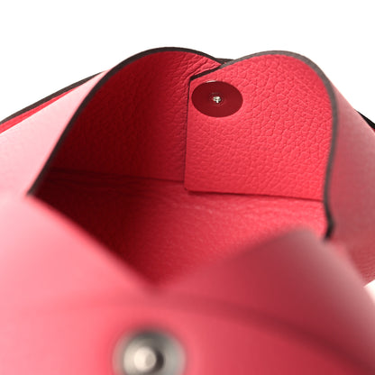 Hermes Evercolor Calvi Card Case Rose Azalee 6 of 10