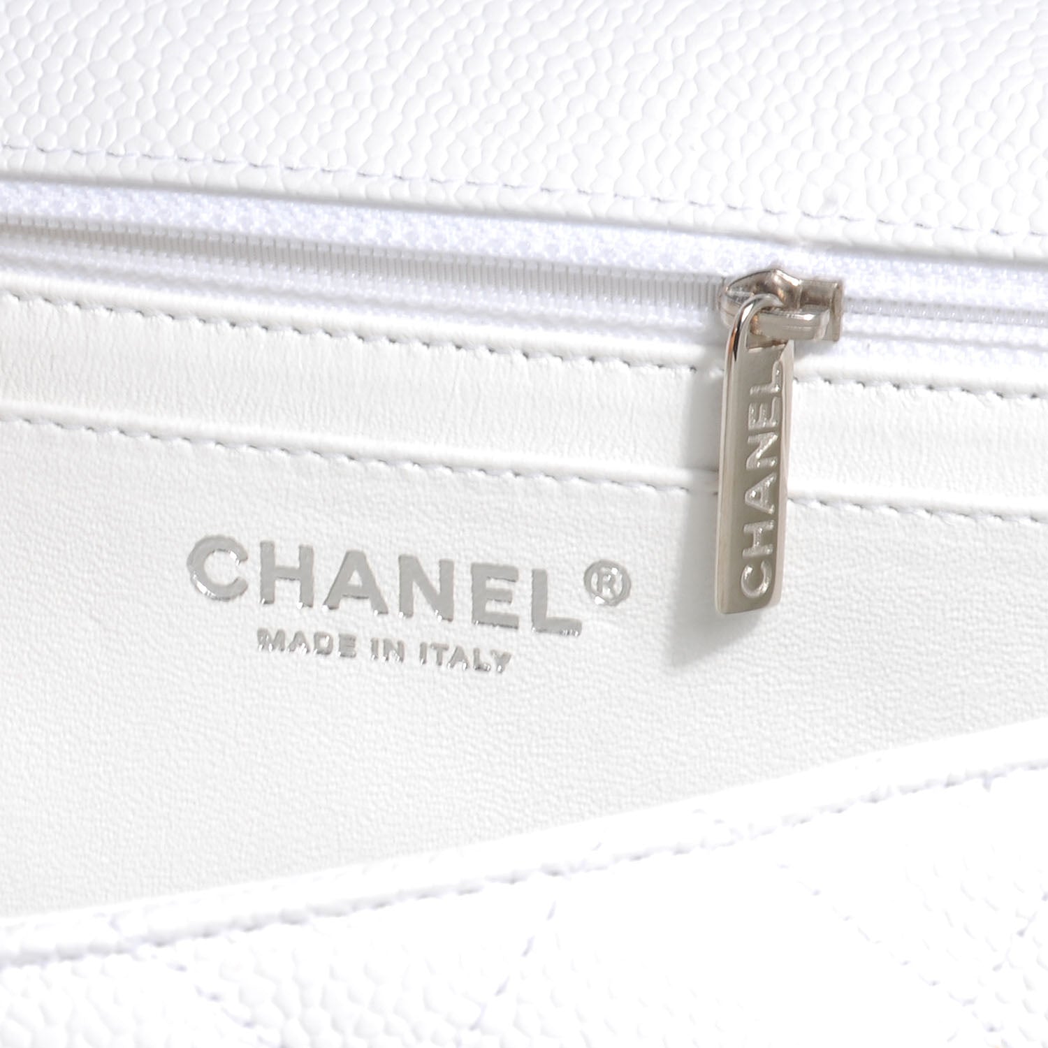 Chanel Caviar Jumbo Single Flap White 8 of 9