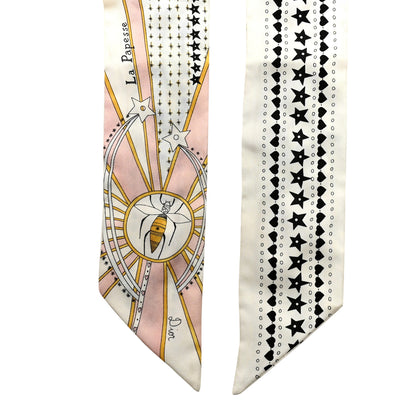 Christian Dior Silk La Papesse Tarot Mitzah Scarf White 2 of 6