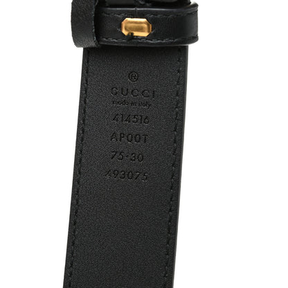 Gucci Calfskin Double G 30mm Belt 75 30 Black 3 of 4