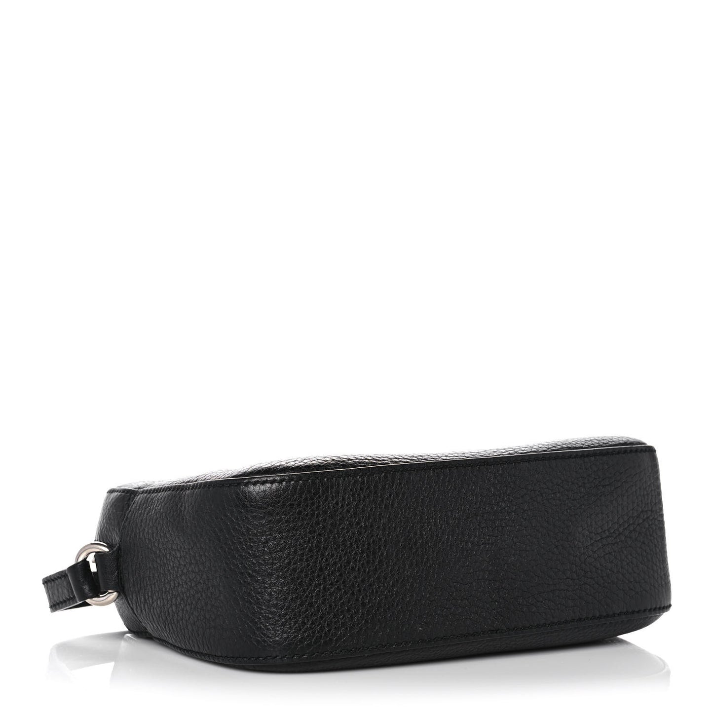 Pebbled Calfskin Studded Small Soho Disco Bag Black