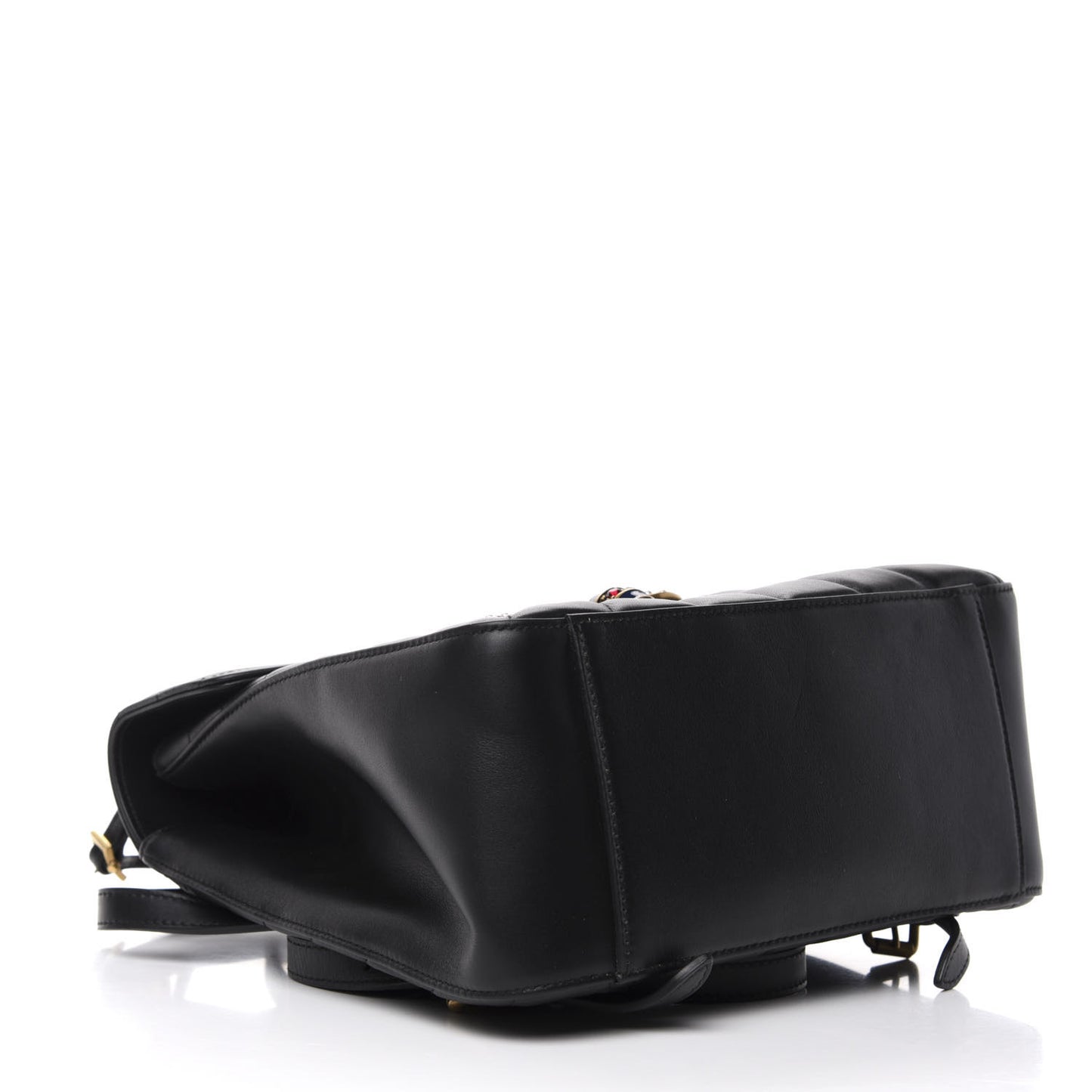 Calfskin Bamboo Trapuntata Queen Margaret Backpack Black