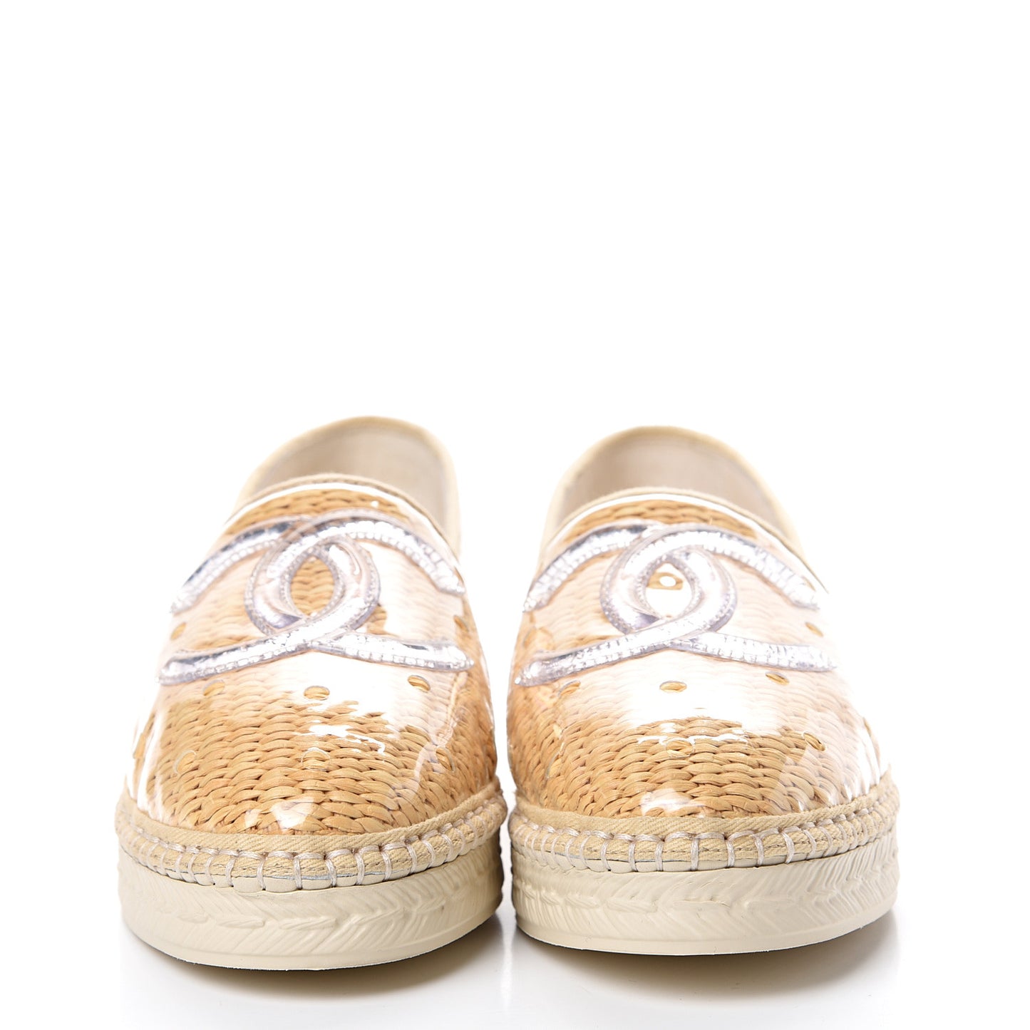 PVC Raffia CC Espadrilles 35 Beige