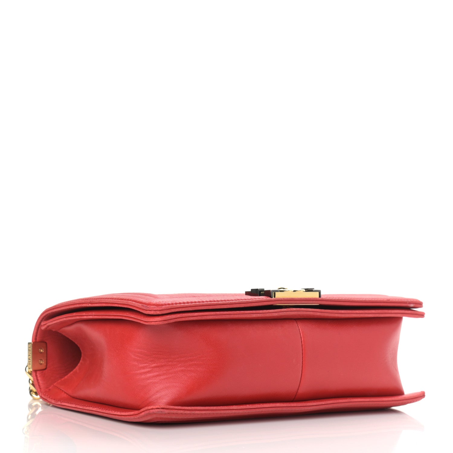 Chanel Lambskin Embossed New Medium Boy Cube Flap Red 2 of 15