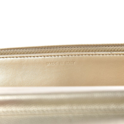 Chanel Pearly Caviar Quilted Wallet On Chain WOC Light Gold 7 of 14