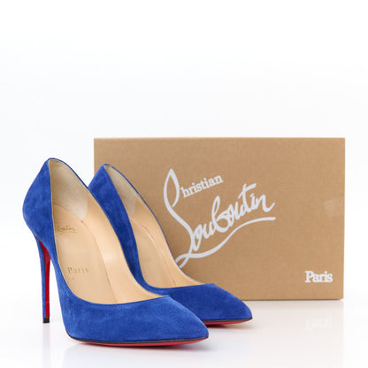 Christian Louboutin Veau Velours Pigalle Follies 100 Pumps 35.5 Atlantic 11 of 11