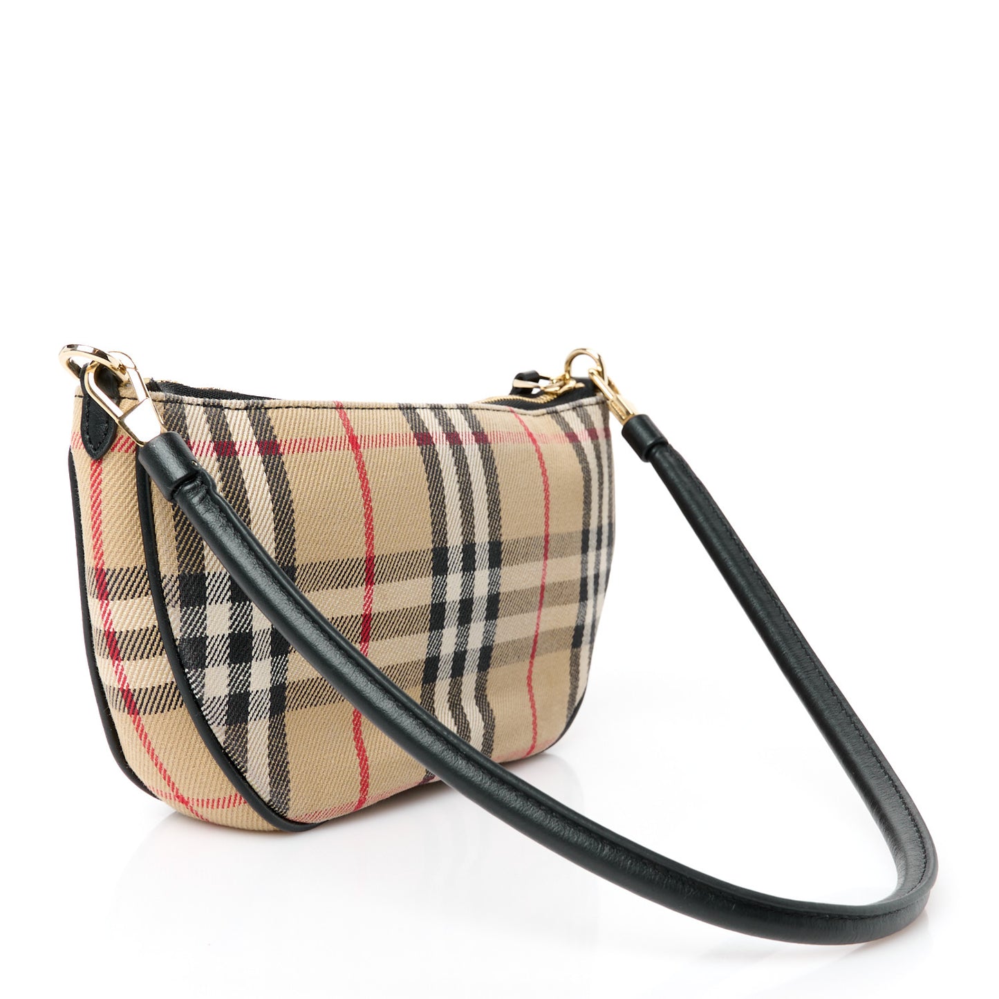 Vintage Check Calfskin Olympia Slim Pouch Archive Beige