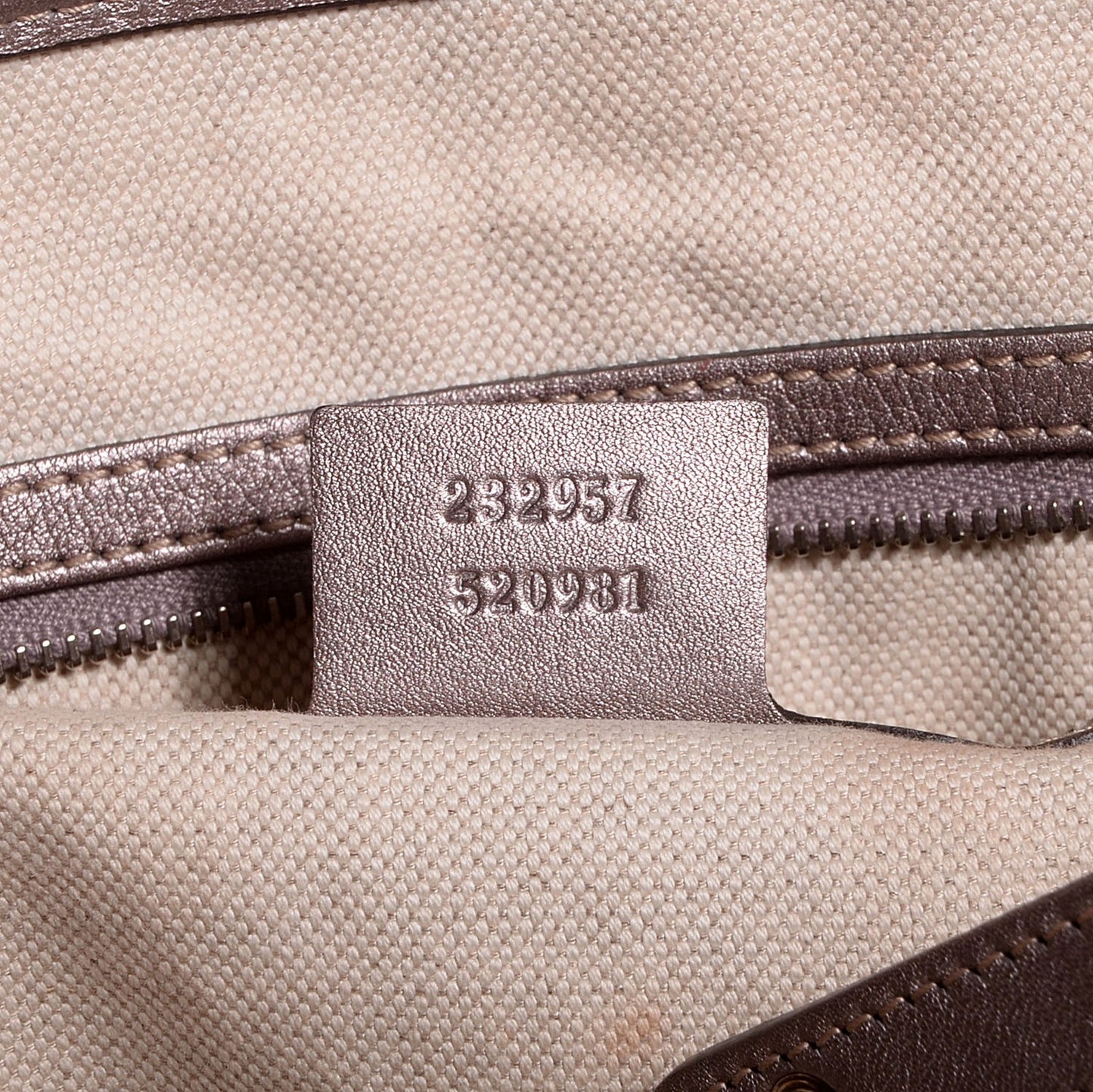 Metallic Guccissima Medium GG Twins Tote Mauve