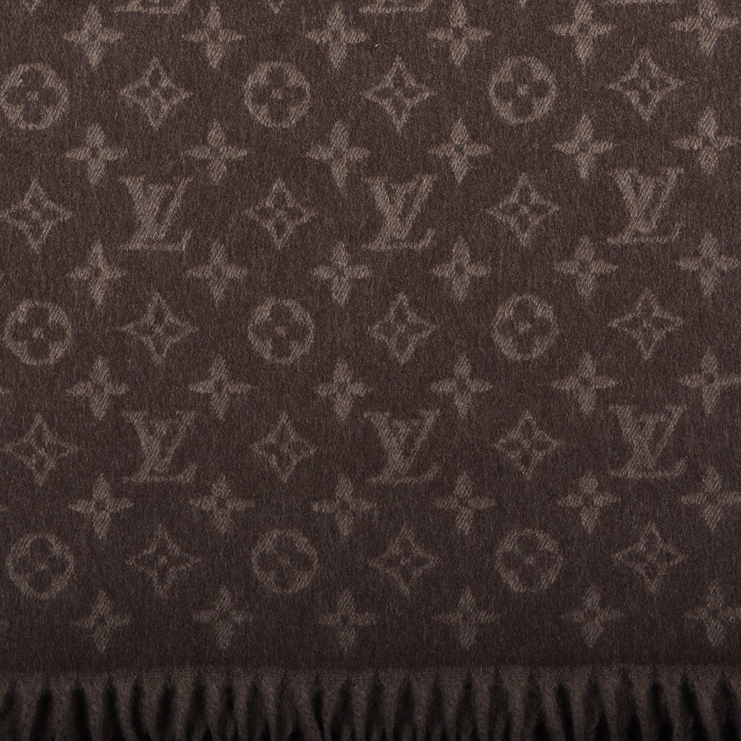 Louis Vuitton Cashmere Wool Monogram Gradient Scarf Noisette 3 of 5