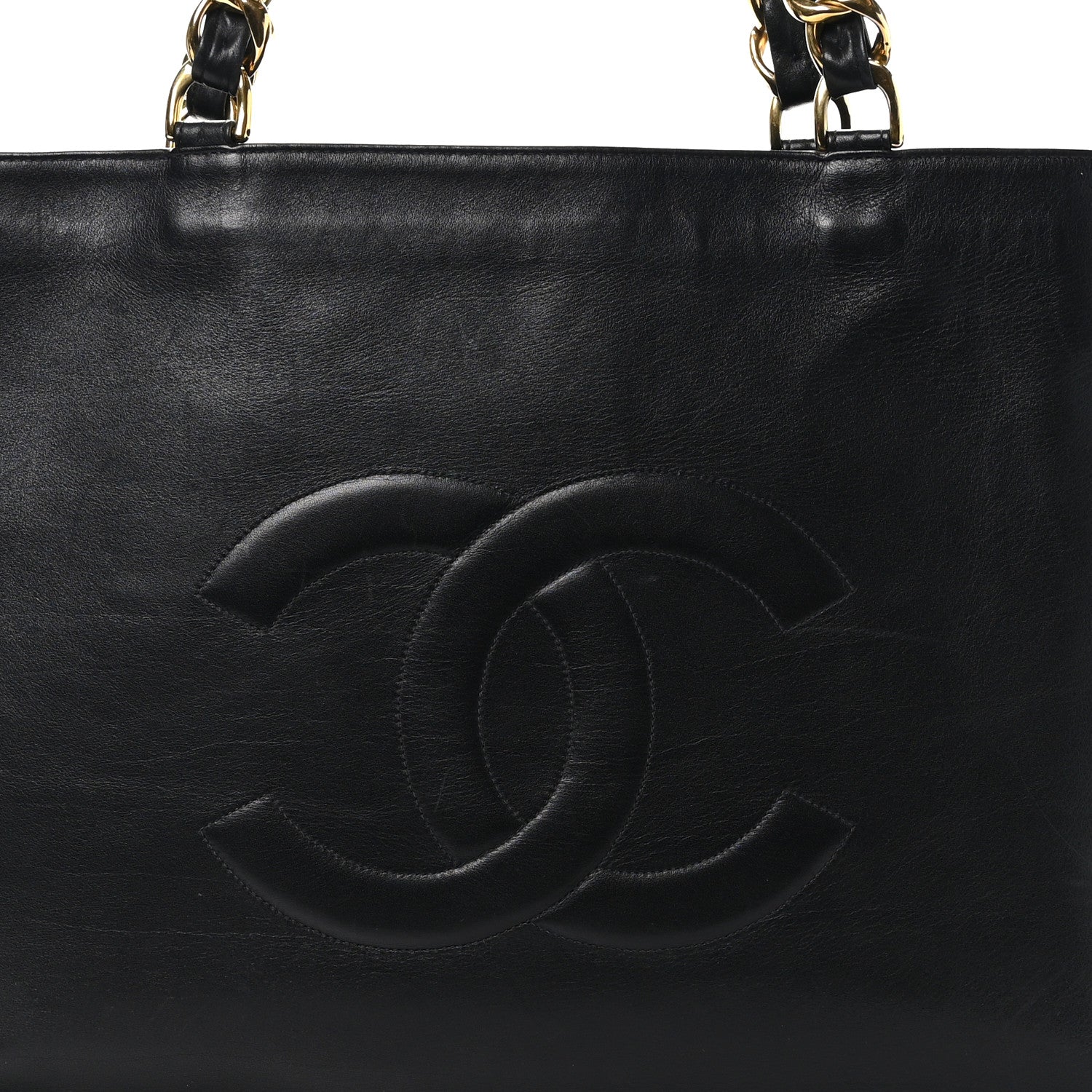 Chanel Lambskin CC Tote Black 9 of 11
