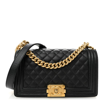 Chanel Caviar Quilted Medium Boy Flap Black 1 of 11