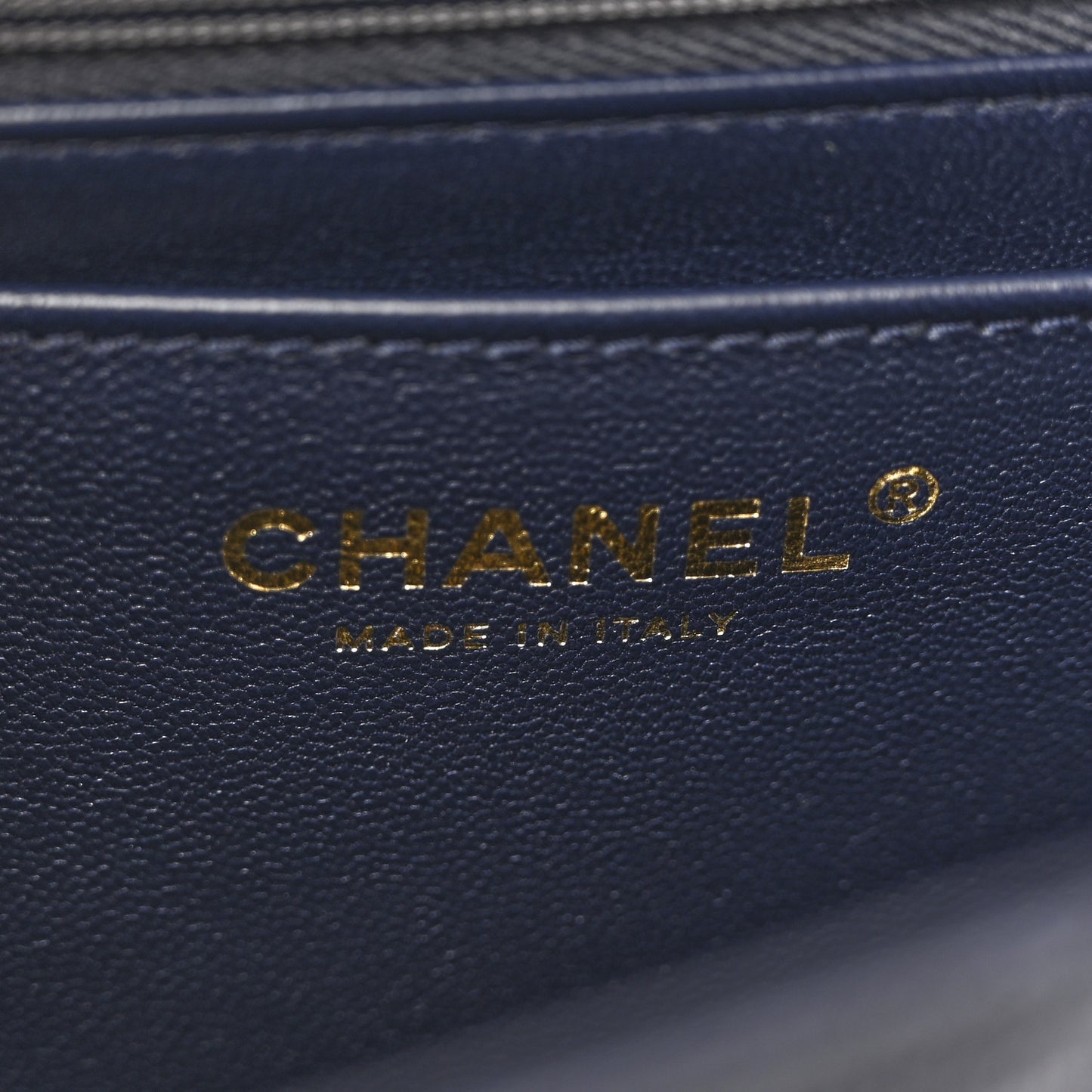 Caviar Quilted Small Handy CC Flap Navy