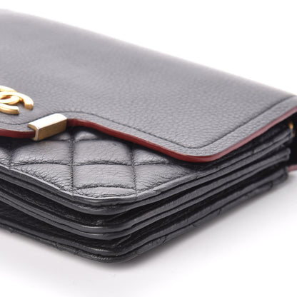 Chanel Calfskin Quilted Archi Chic Square Wallet On Chain WOC Black 9 of 16
