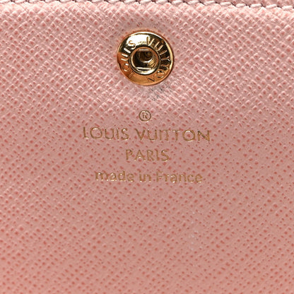 Louis Vuitton Damier Azur Emilie Wallet Rose Ballerine 6 of 9