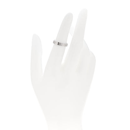 Cartier 18K White Gold 3.5mm LOVE Wedding Band Ring 49 4.75 2 of 6