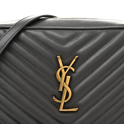 Saint Laurent Calfskin Matelasse Monogram Lou Camera Bag Storm 8 of 13