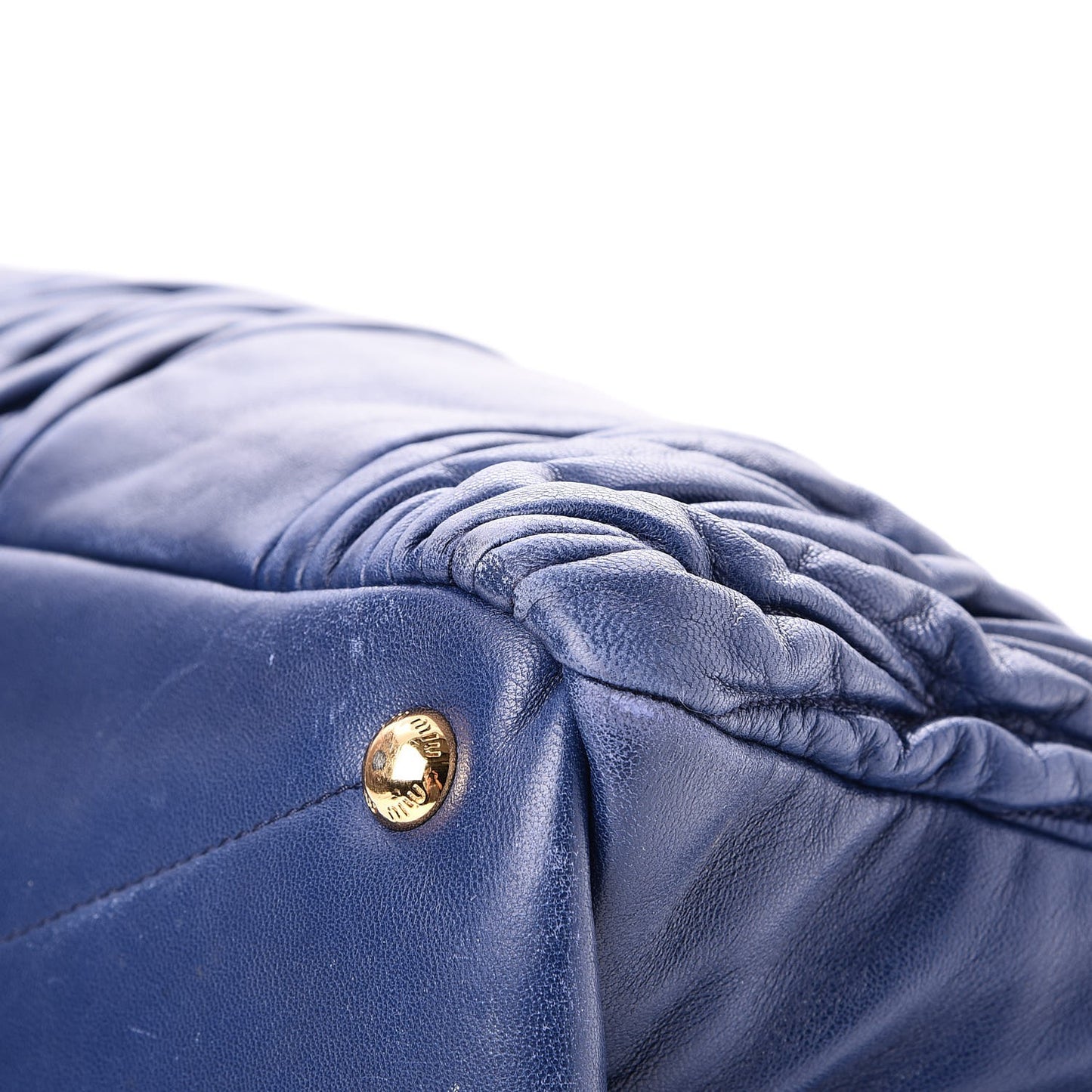 Nappa Matelasse Tote Blue