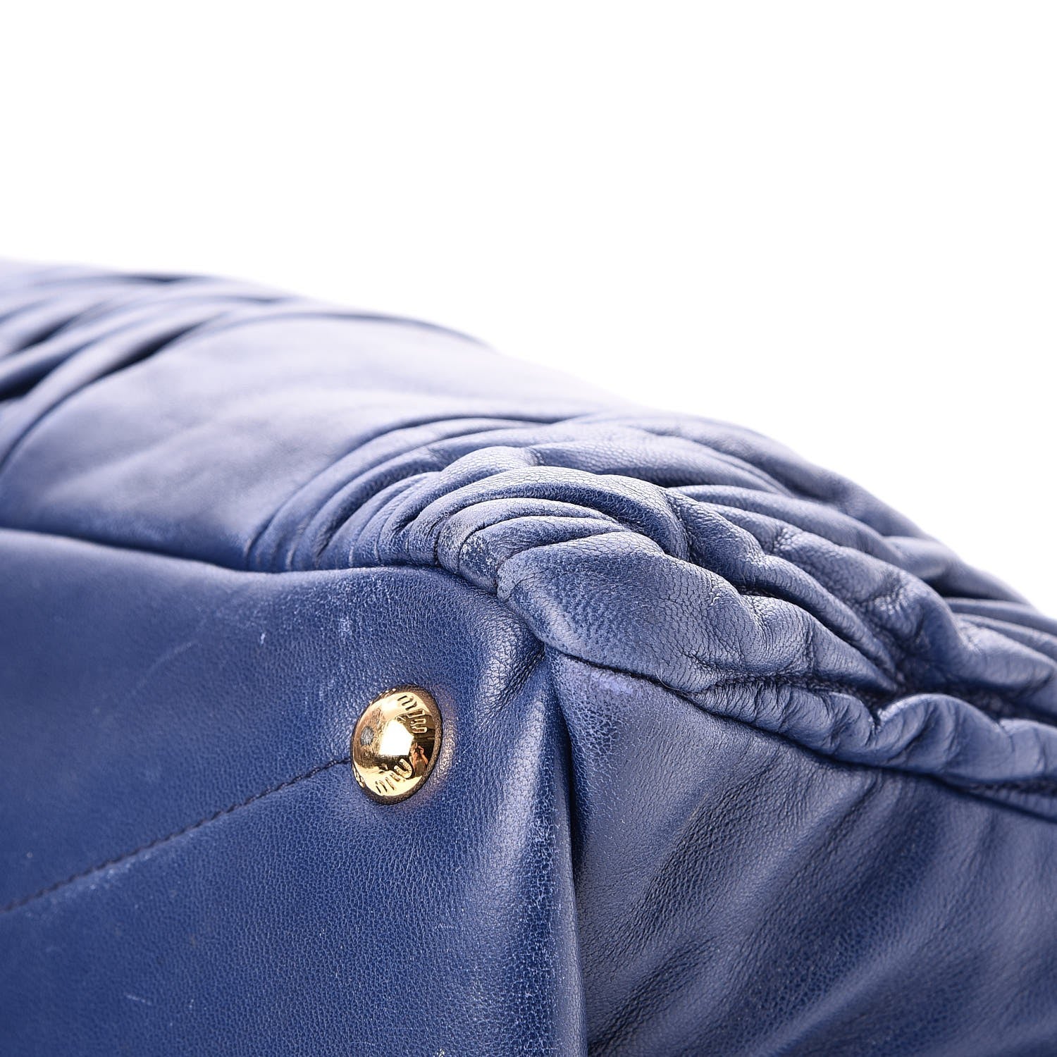 Miu Miu Nappa Matelasse Tote Blue 12 of 14