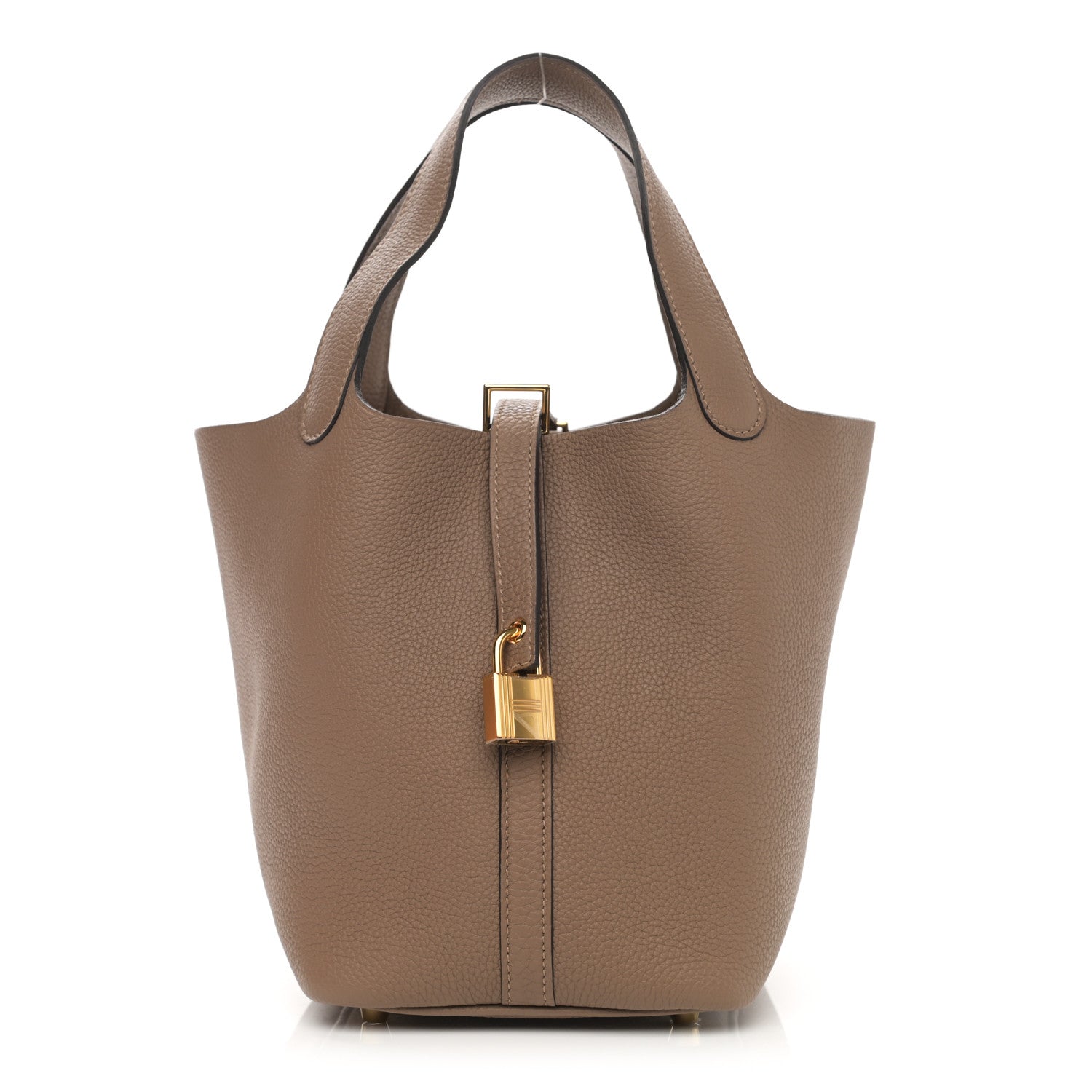 Hermes Taurillon Maurice Picotin Lock 18 PM Beige De Weimar 1 of 9