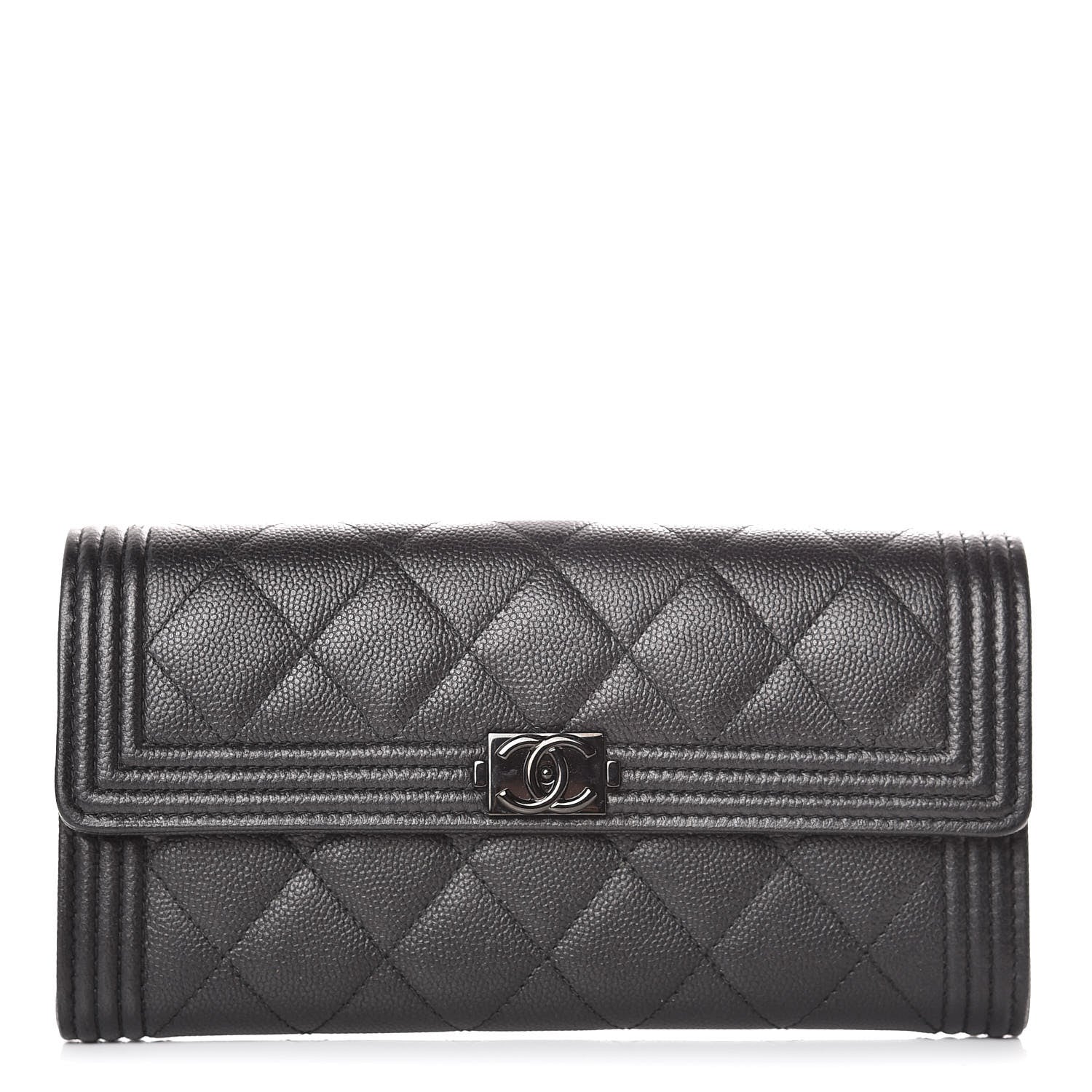 Chanel Caviar Quilted Boy Flap Wallet So Black 1 of 10