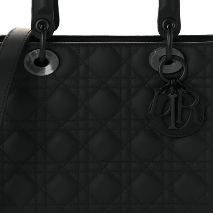 Christian Dior Ultra Matte Calfskin Cannage Medium Lady Dior Black 8 of 10