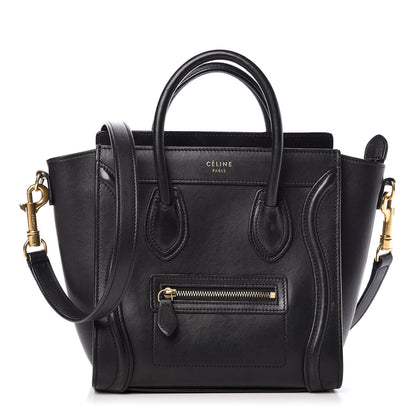 Celine Smooth Calfskin Nano Luggage Black 1 of 16