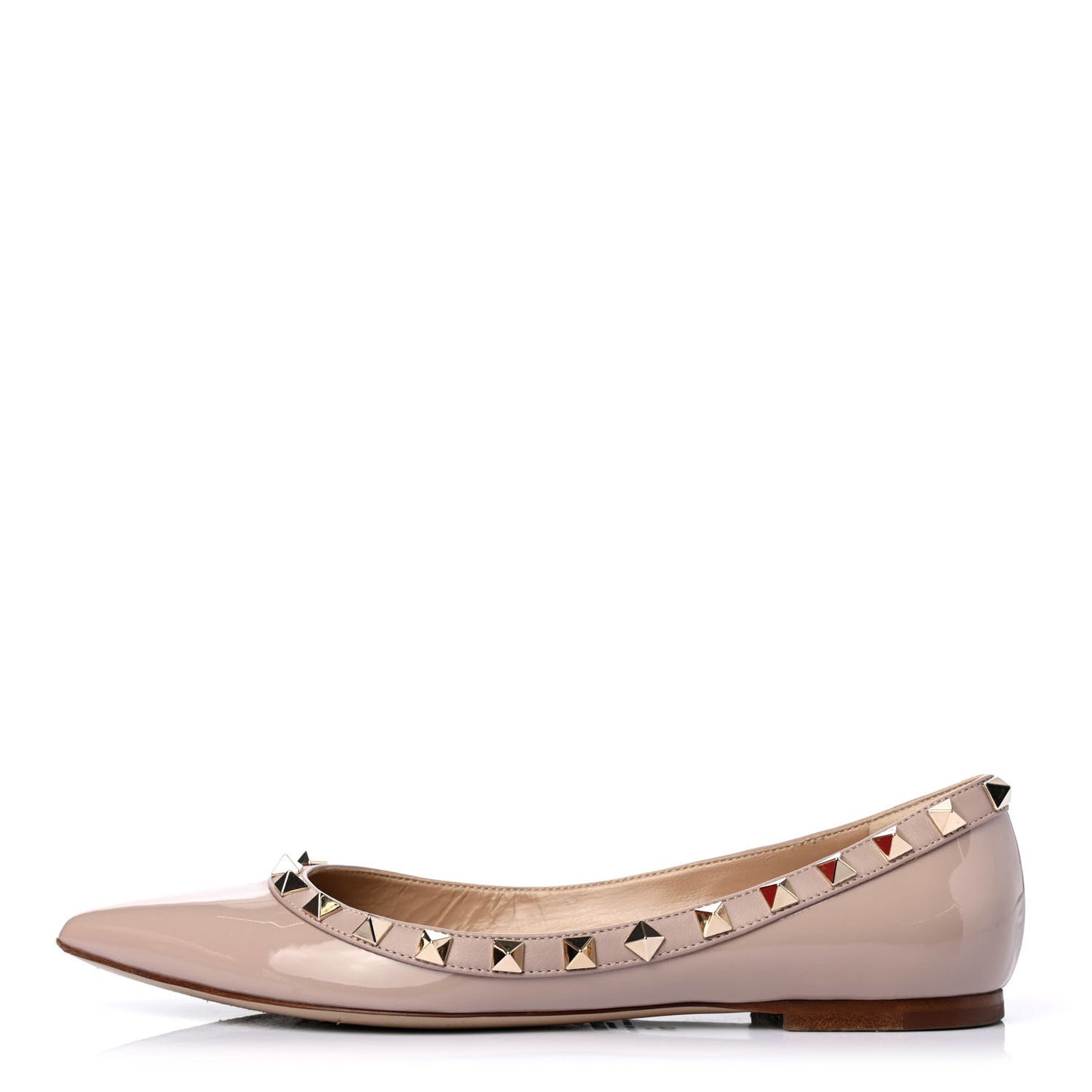 Patent Rockstud Ballerina Flats 36 Poudre