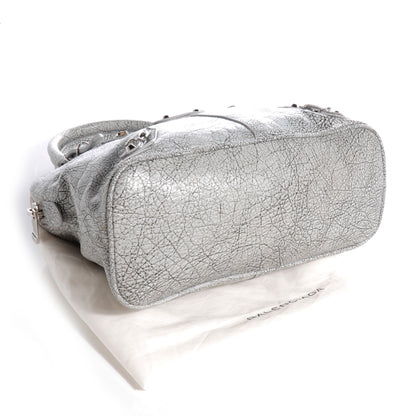 Balenciaga Marbled Agneau Papier Mini Bowling Bag Grey 4 of 7