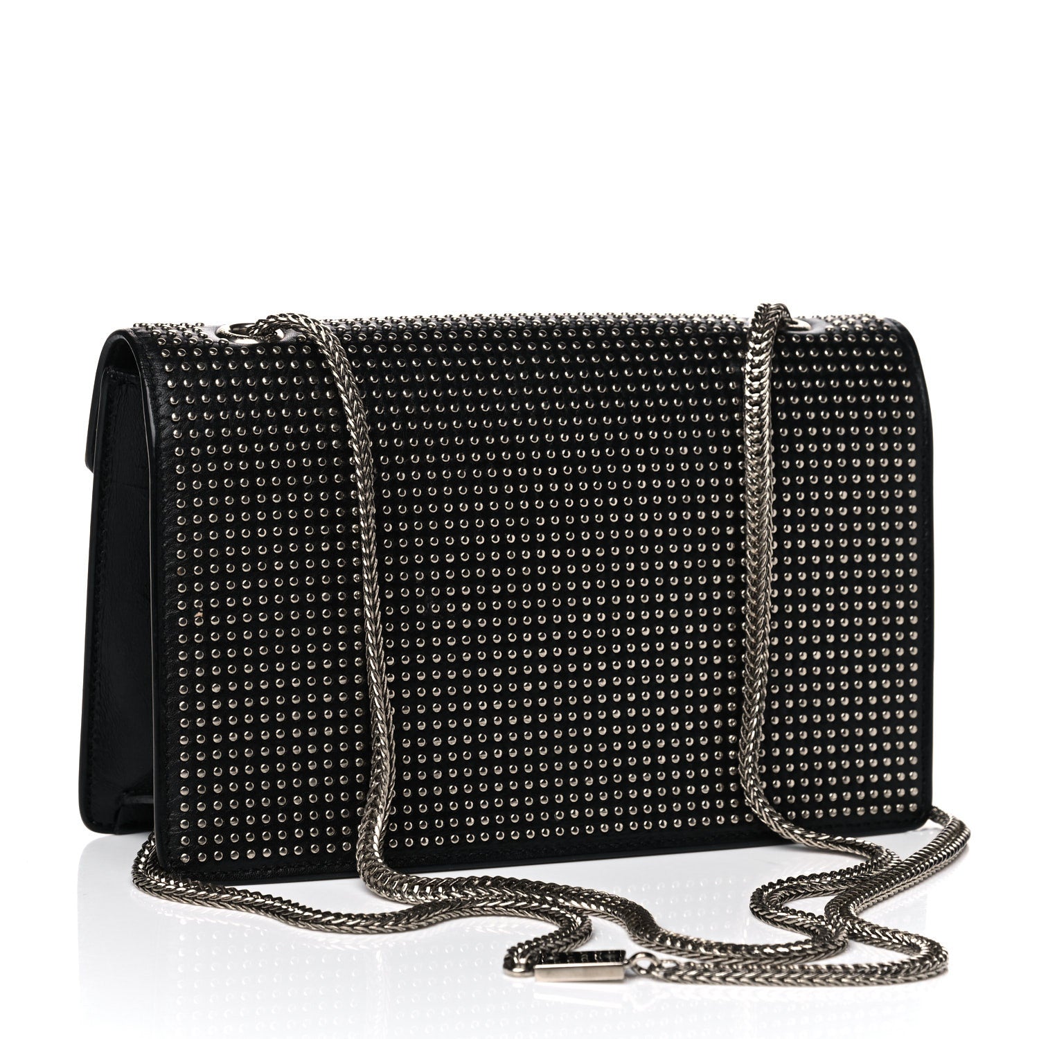 Saint Laurent Calfskin Studded Medium Betty Black 3 of 18