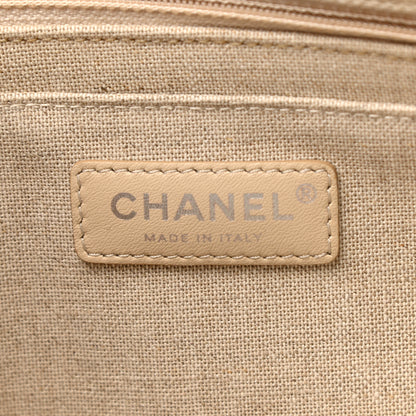 Chanel Canvas Iliad Flap Clutch Beige 6 of 9