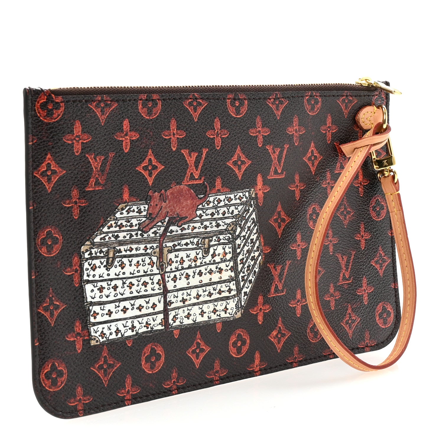 Louis Vuitton Catogram Neverfull MM GM Pochette Marron 3 of 6