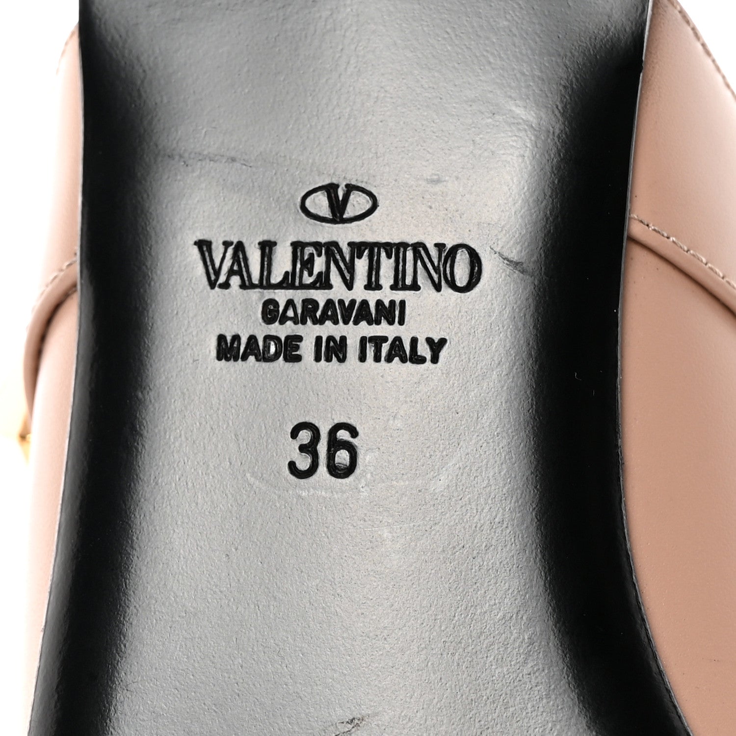 Valentino Garavani Calfskin Roman Stud Ankle Strap Flat Mules 36 Rose Cannelle 6 of 10