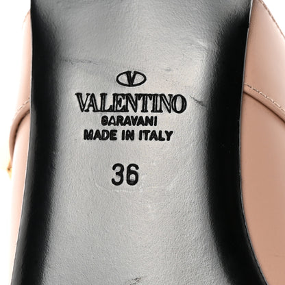Valentino Garavani Calfskin Roman Stud Ankle Strap Flat Mules 36 Rose Cannelle 6 of 10