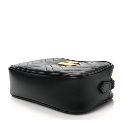 Gucci Calfskin Matelasse Small GG Marmont Chain Shoulder Bag Black 8 of 8