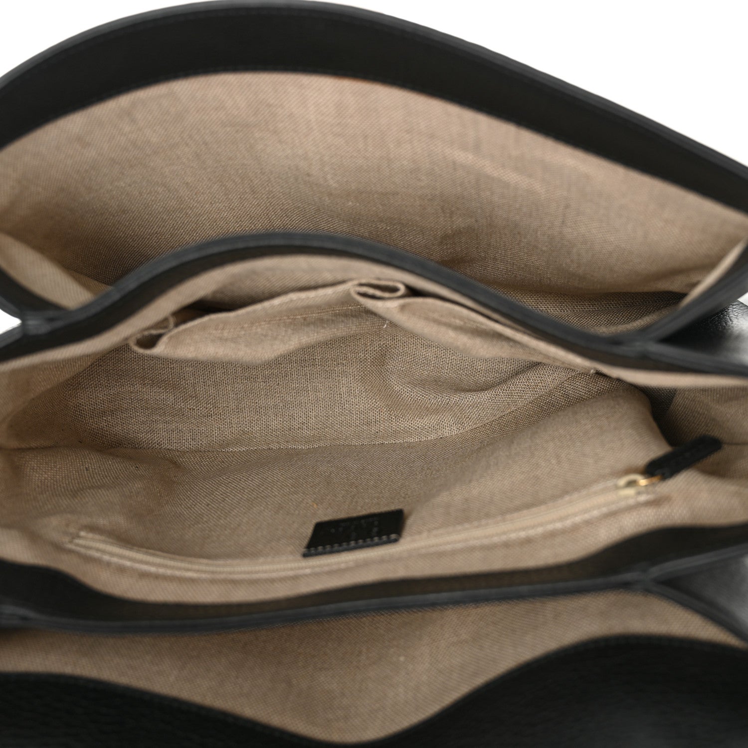 Gucci Dollar Calfskin Medium Interlocking G Top Handle Shoulder Bag Black 5 of 12