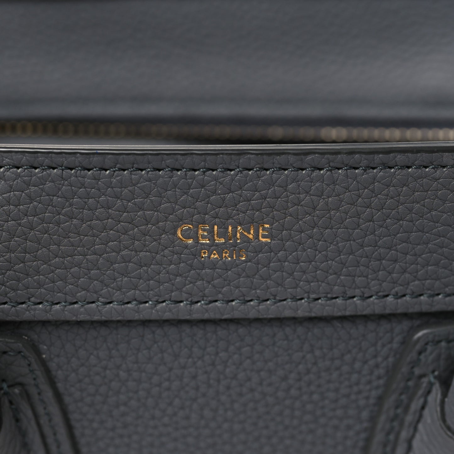 Drummed Calfskin Nano Luggage Kohl