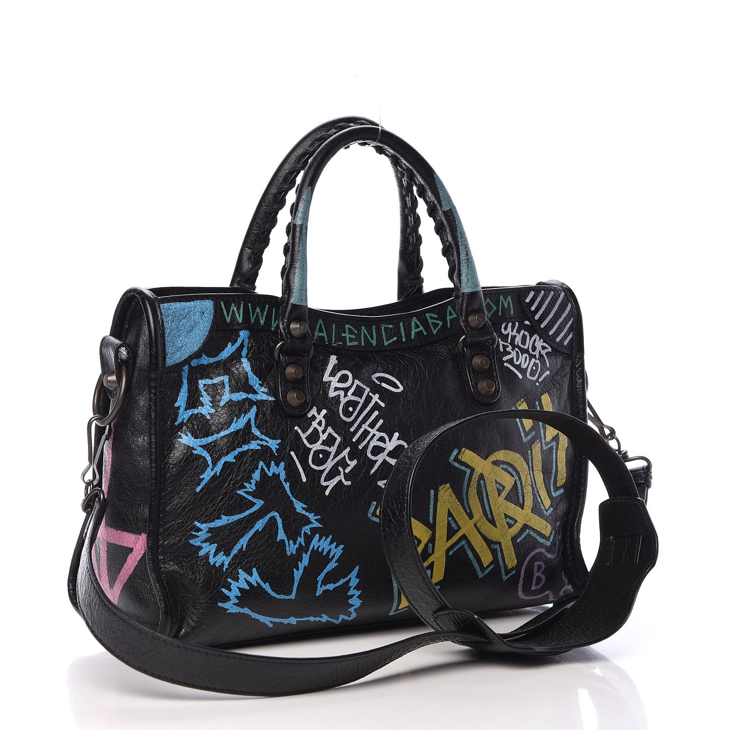 Agneau Graffiti All Over Classic Hardware S City Black Multicolor