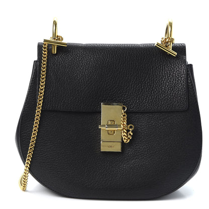 Chloe Grained Lambskin Drew Shoulder Bag Black 1 of 9