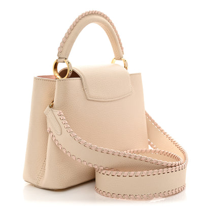 Louis Vuitton Taurillon Capucines BB Cream Beige Pearly Pink 3 of 10