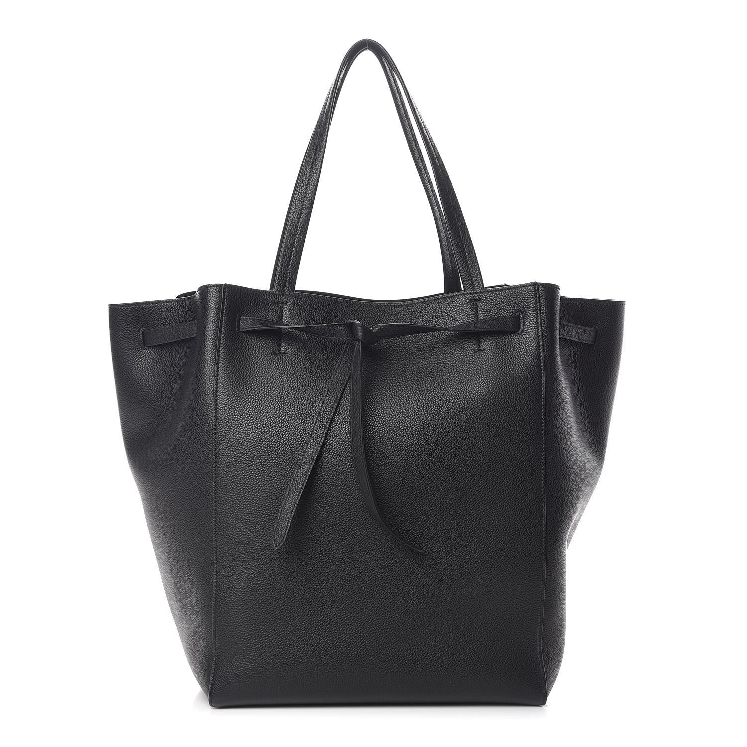 Celine Soft Grained Calfskin Medium Belt Cabas Phantom Black 1 of 13